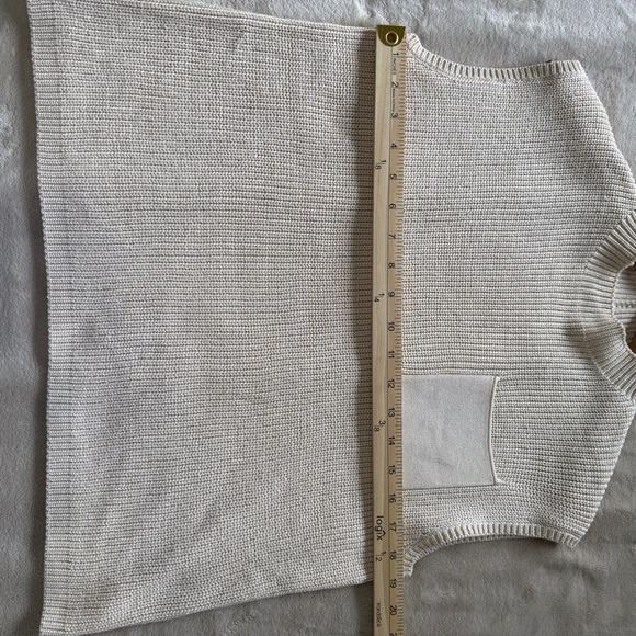 Womens Mock Neck Short Cap Sleeve Sweater Vest Summer Casual Basic Loose Crochet - Picture 6 of 7